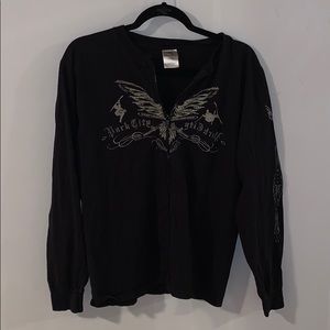 Y2k vibe zip up shirt